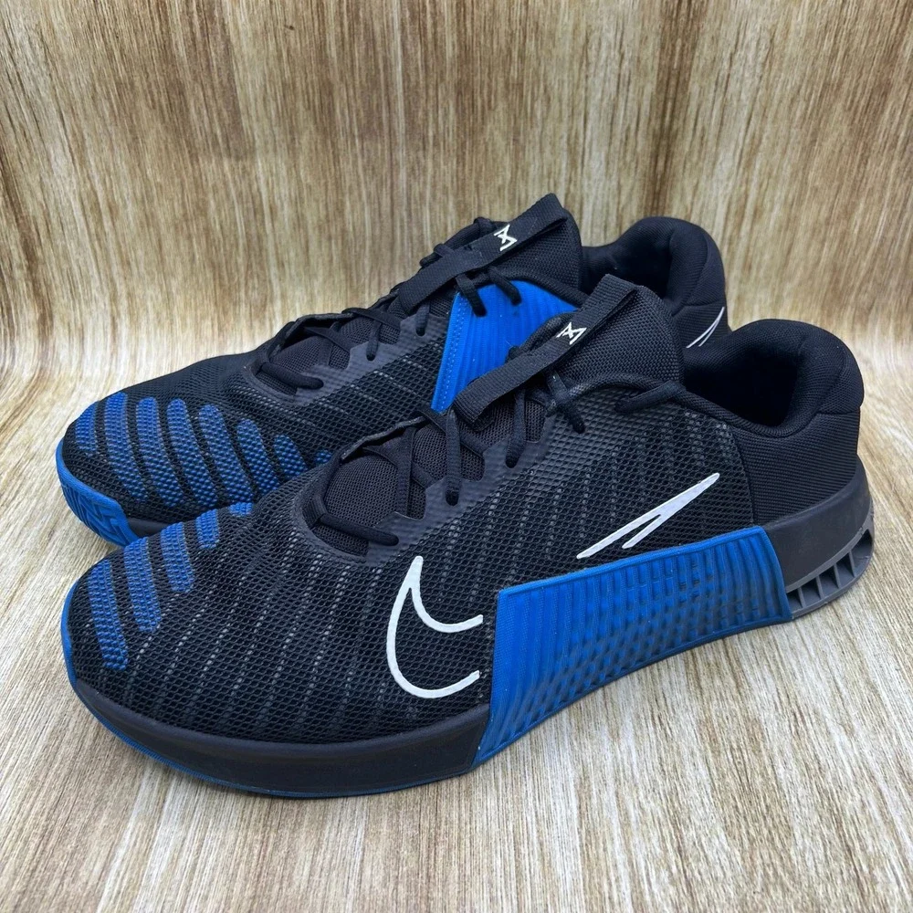 Nike Metcon 9 Training Shoes Men's Size 16 Black Blue Hyperlift FD5431-007